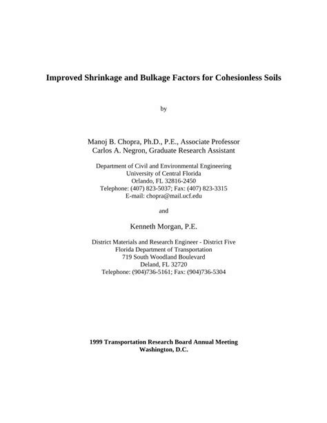 excavation compaction factor|Improved Shrinkage and Bulkage Factors for Cohesionless .